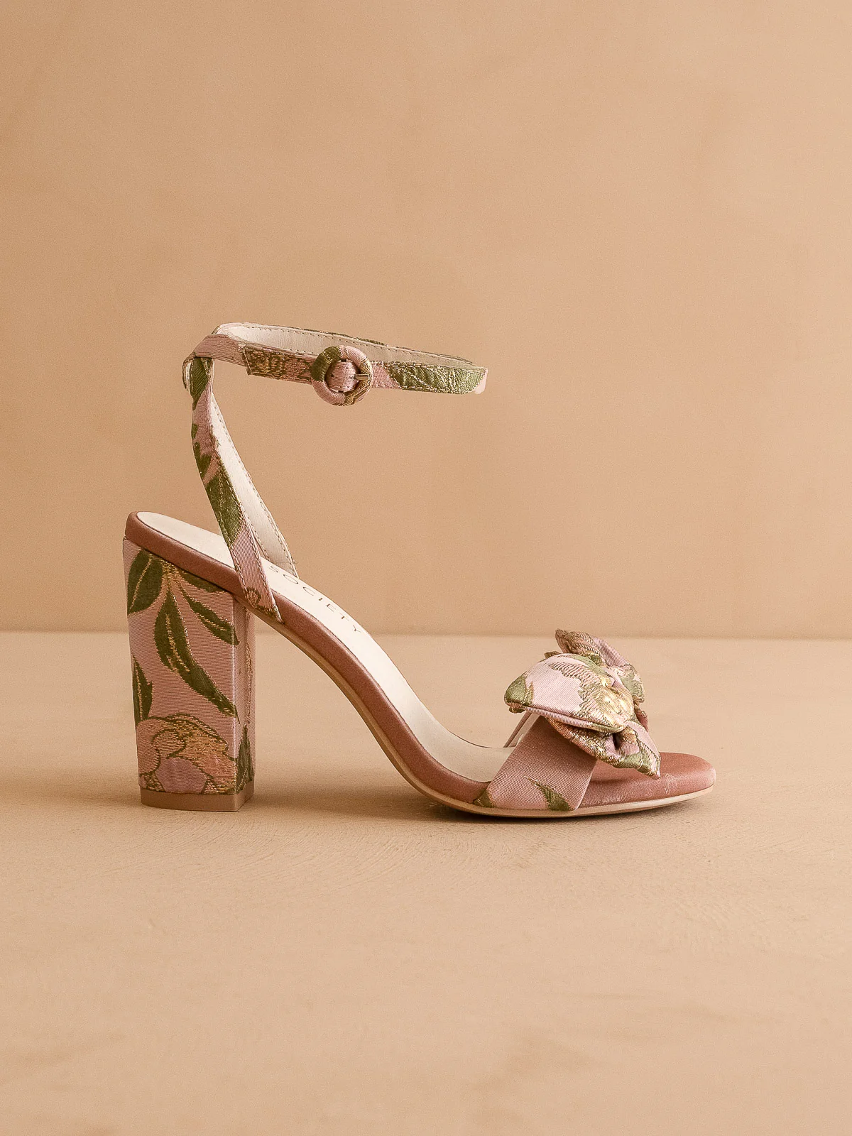 The Celine | Rose Garden Bow Block Heel - Image 4