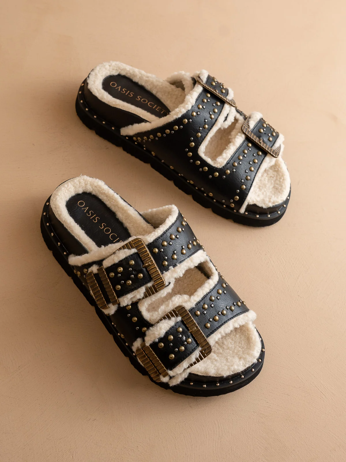 The Gaylen | Black Fleece Lined Slipper Slide * FINAL SALE * - Image 5