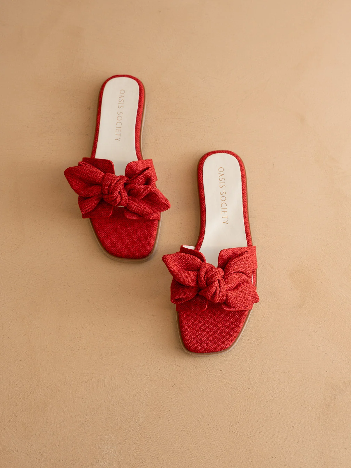 The Ginny | Cherry Textured Bow Slide - Image 4
