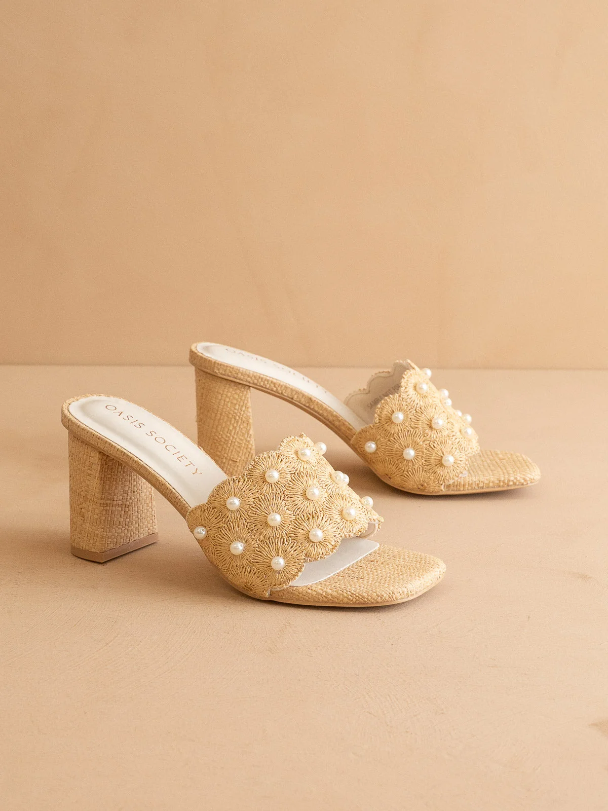 The Holland | Natural Pearl Raffia Block Heel Mule - Image 5