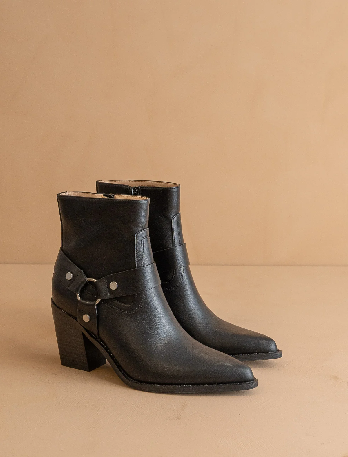 The Jackson | Black Pointed Toe Moto Bootie  *FINAL SALE* - Image 3