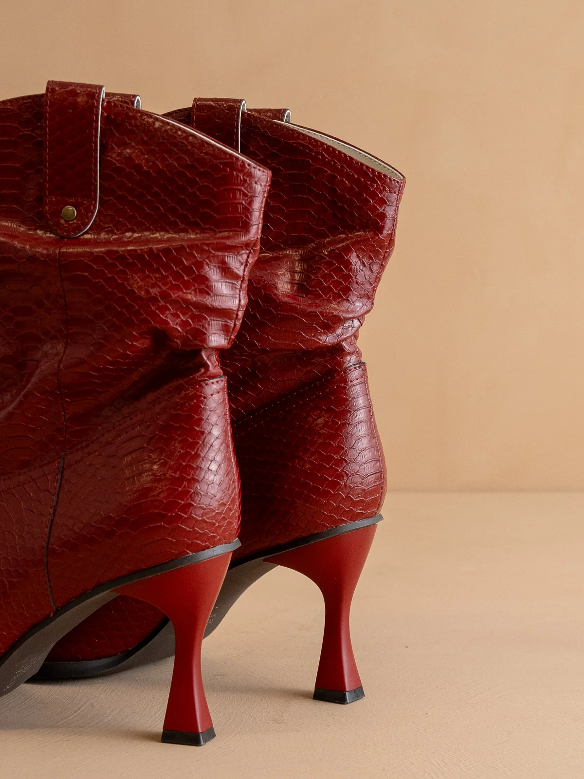 The Jolene | Red Kitten Heeled Western Boot - Image 3