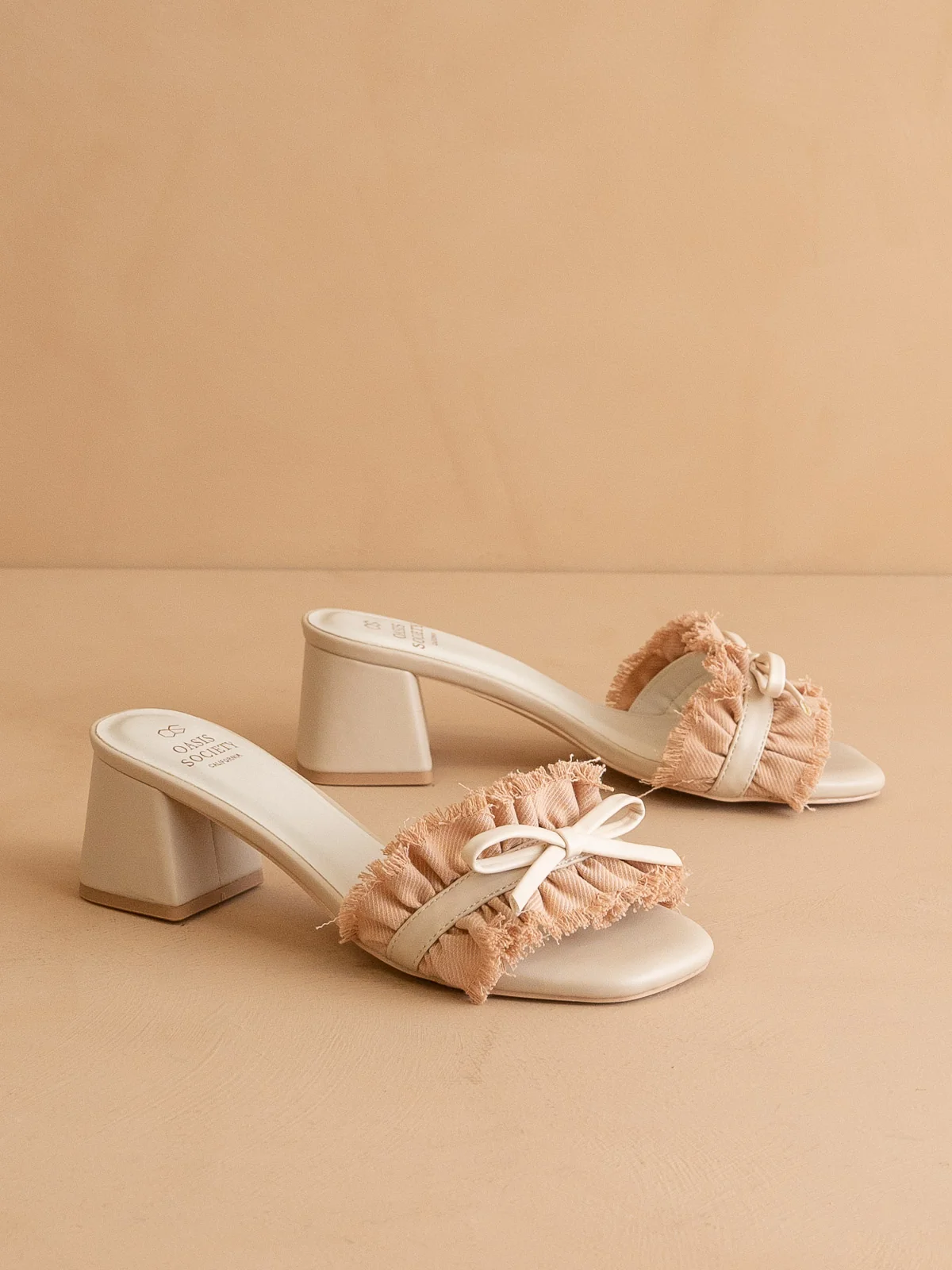 The Julissa | Apricot Romantic Low Heel Sandal *FINAL SALE* - Image 3