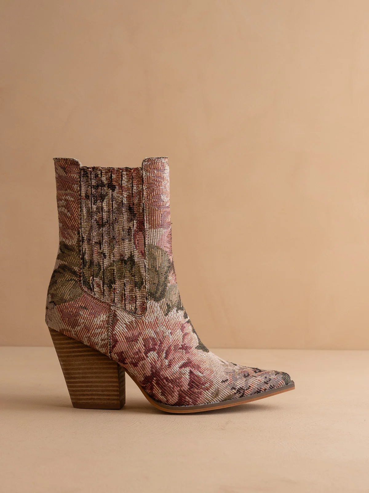 The Lydia | Mauve Tapestry Bootie - Image 3