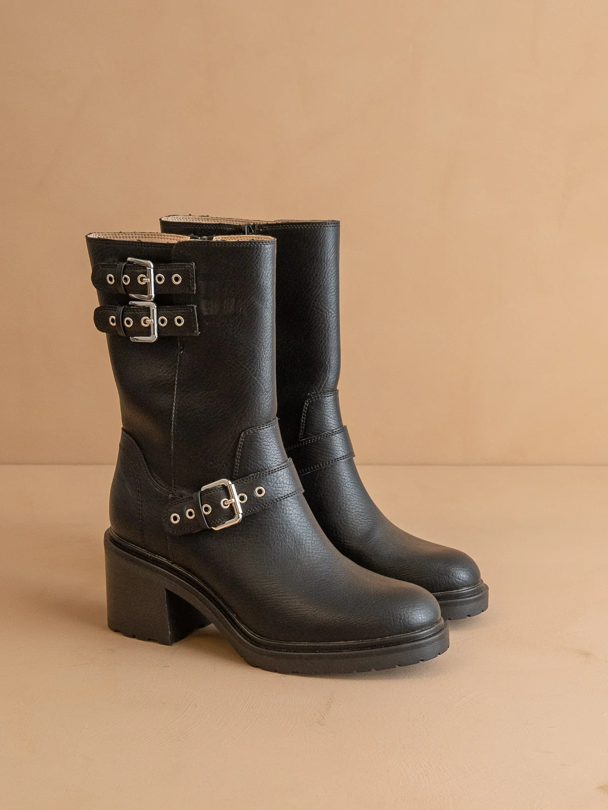 The Rider | Black Mid-Calf Moto Boot * FINAL SALE * - Image 3