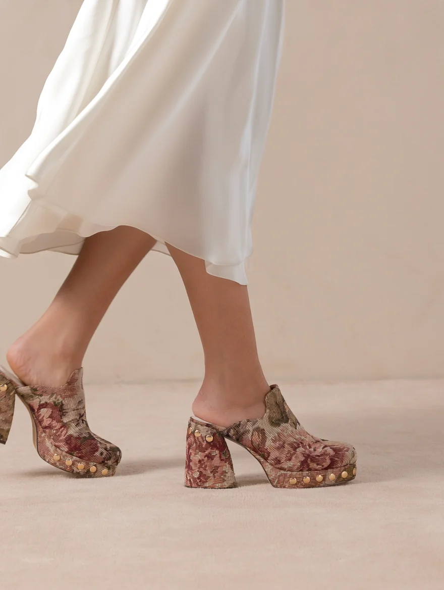 The Sierra | Mauve Tapestry Platform Clog - Image 5