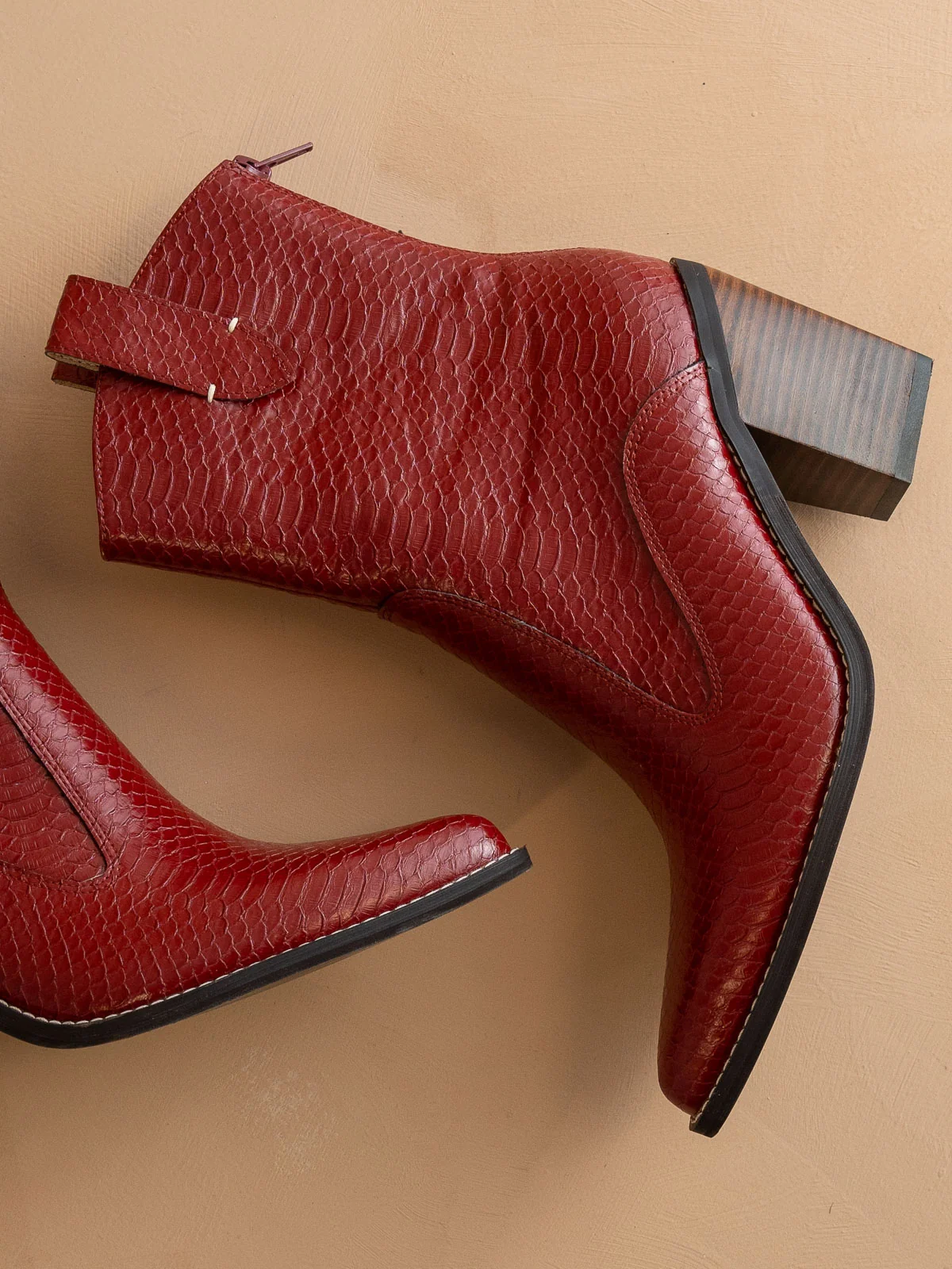 The Tara | Red Two Paneled Western Cowgirl boot * FINAL SALE * - Image 3
