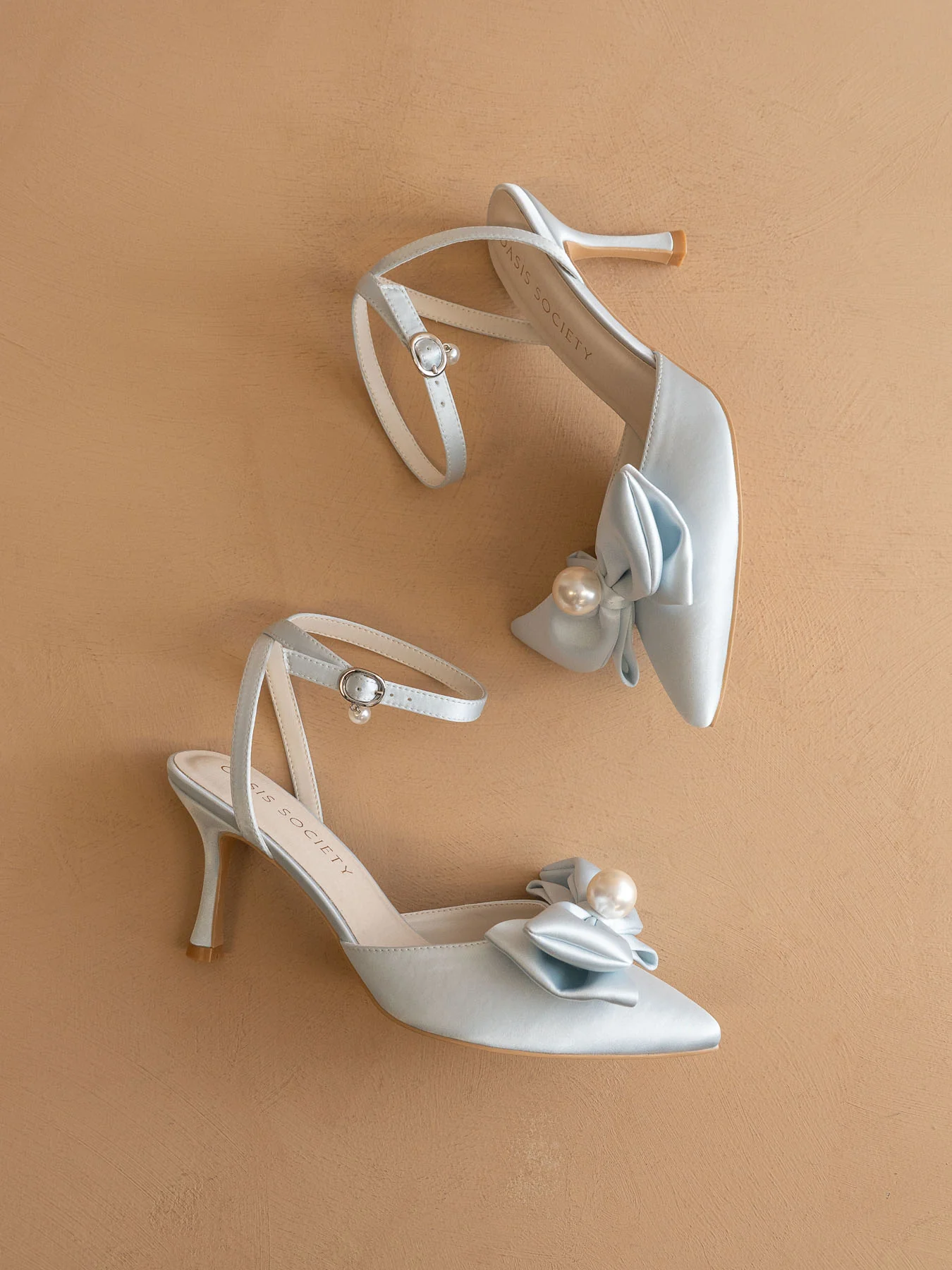 The Colette | Something-Blue Pearl Bow Bridal Heel - Image 3